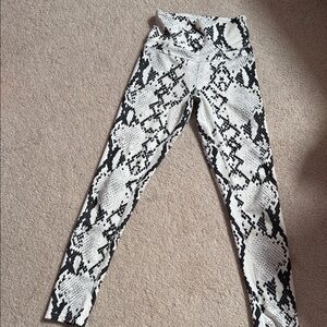 fab'rik Black and White Snake Print Jeggings